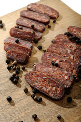 sausage on a white background