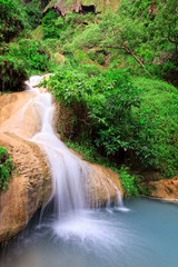 Fototapeta na wymiar Waterfall in tropical forest