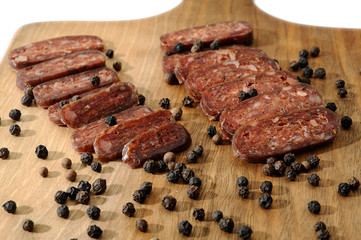 sausage on a white background