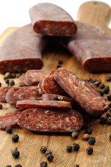 sausage on a white background