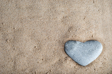 Stone Heart in Sand
