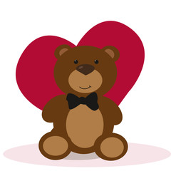 Saint Valentin Amour Ours peluche