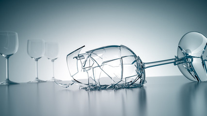 broken wine glass