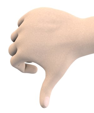human hand - thumb down