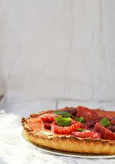 tart with orange