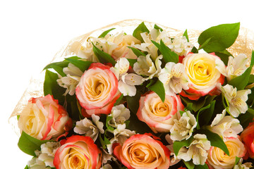 bouquet flowers , isolated