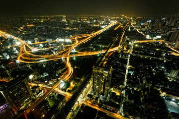 Bangkok, capital city of Thailand from high angle view