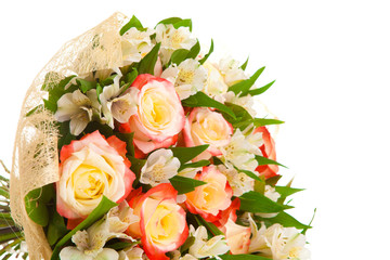 bouquet flowers , isolated