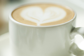 Latte Cup With Heart Design.