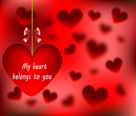 Happy Valentines Day my heart belongs to you card