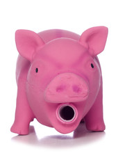 pink pig dog toy cutout