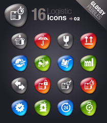 Glossy Pebbles - Logistic and Shipping icons