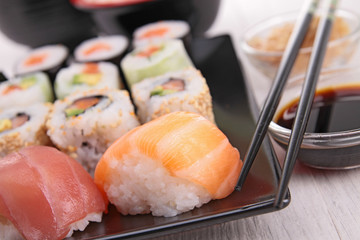 assortment of sushi