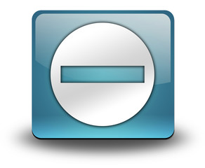 Light Blue 3D Effect Icon "No Entry"
