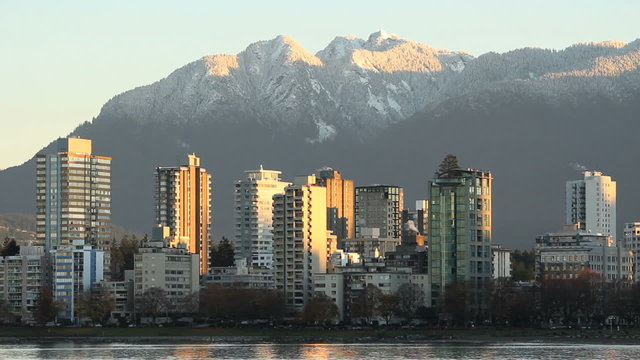 English Bay, West End, Snowy Peaks, Vancouver