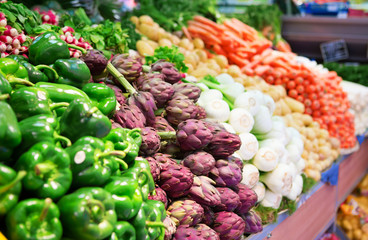 Fresh vegetables at market