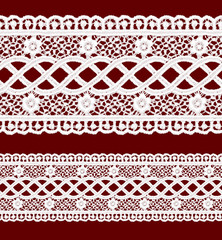 Seamless penwork lace border.