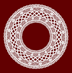 Round openwork lace border.