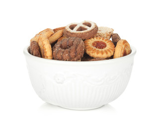 Various cookies in bowl