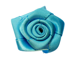 Fototapeta na wymiar Flower of fabric blue color.