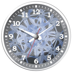 Wall clock. Vector illustration.