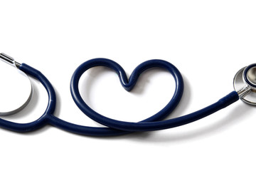 Naklejka premium A stethoscope in the form of a heart