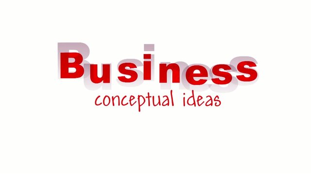 BUSINESS conceptual ideas shocking red words