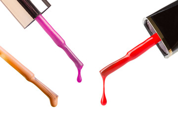 Colorful nail polish applicators