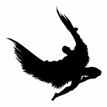 recommend clip art: Angel silhouette flying vector