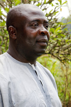 Profile Of Mature Black African Man