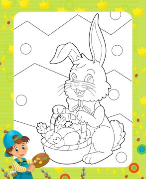 The page with exercises for kids - easter