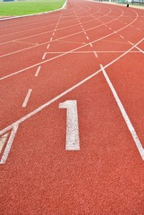 Athletics Track Lane and Numbers