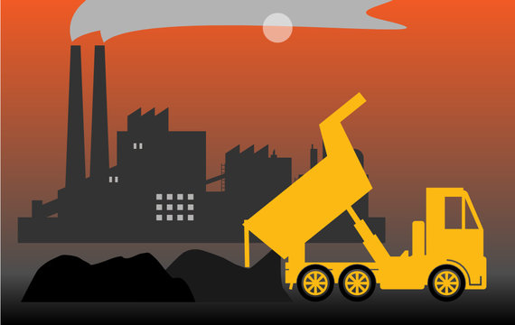 recommend clip art: Dump truck, vector illustration