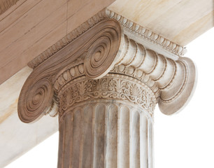 Capital of Greek neoclassical ionic column © Brigida Soriano