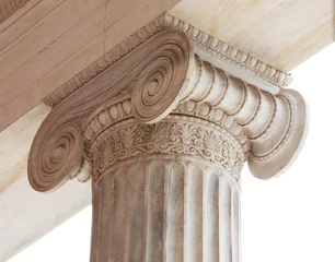 Fotobehang Capital of Greek neoclassical ionic column © Brigida Soriano
