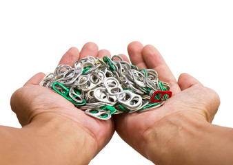 Isolate the group ring pull can opener on hand.