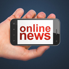 News concept: smartphone with Online News