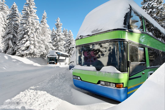Autobus sport d'hiver