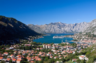 Kotor cityscape in Montenegro, Europe - obrazy, fototapety, plakaty