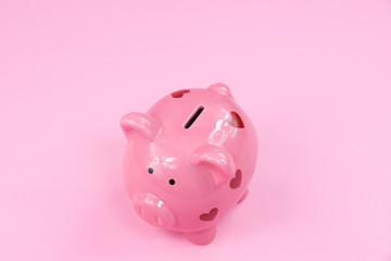 Pink piggy bank