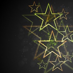 Bright abstract vector stars