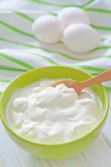 sour cream and eggs