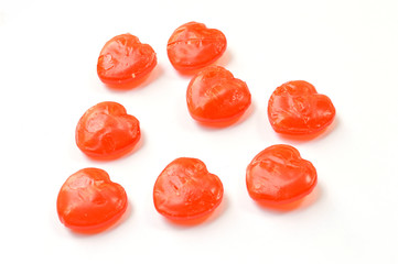 red heart candy isolated