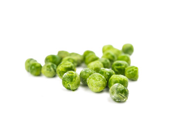 Frozen peas isolated