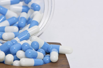 Pills isolated on white background