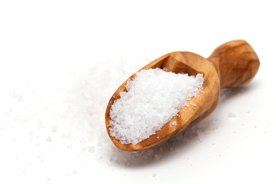 salt in wooden scoop