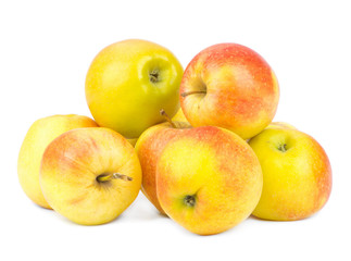 Ripe apples isolated on white