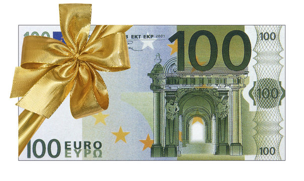 billet cadeau de 100 euros Stock Photo | Adobe Stock
