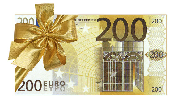 billet cadeau de 200 euros Stock Photo | Adobe Stock