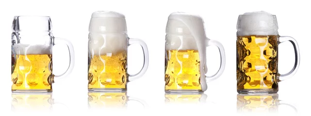 Foto auf Leinwand Frosty glass of light beer set © boule1301
